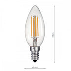 BUL-E14-LED-18-I E14 Candle 4w LED Single Bulb Cool White Dimmable
