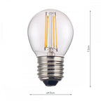 BUL-E27-LED-22-I E27 Golf Ball 4w LED Single Bulb Warm White Dimmable