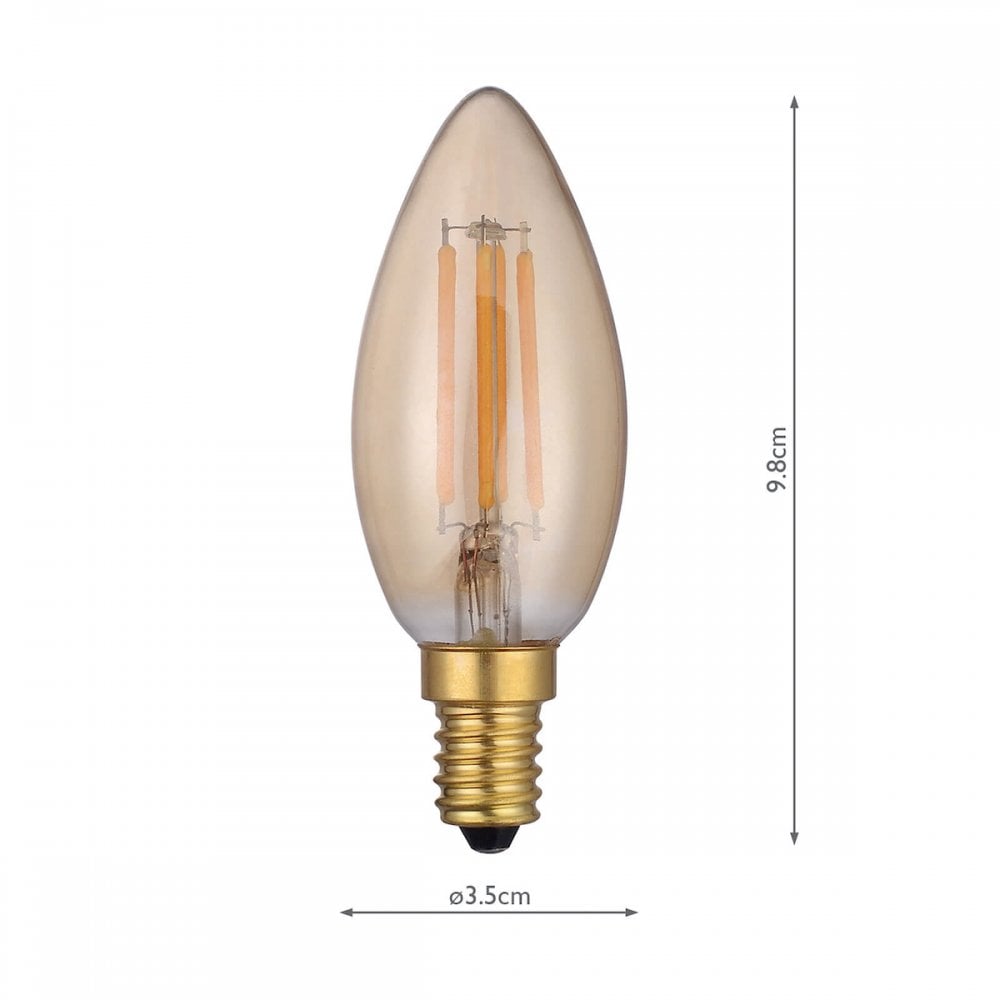 BUL-E14-LEDV-1-I E14 Vintage Candle 4w LED Single Bulb Very Warm Dimmable