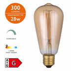 BUL-E27-LEDV-1-I E27 Vintage Rustika 4w LED Single Bulb Very Warm Dimmable