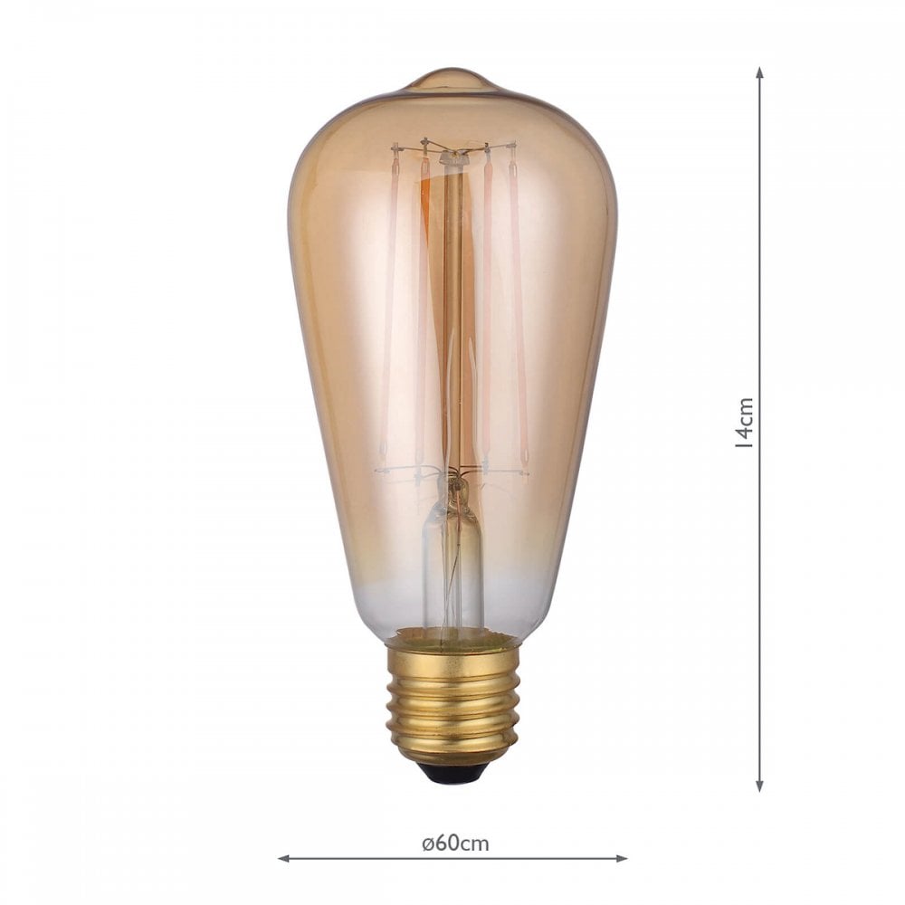 BUL-E27-LEDV-1-I E27 Vintage Rustika 4w LED Single Bulb Very Warm Dimmable