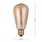 BUL-E27-LEDV-1-I E27 Vintage Rustika 4w LED Single Bulb Very Warm Dimmable