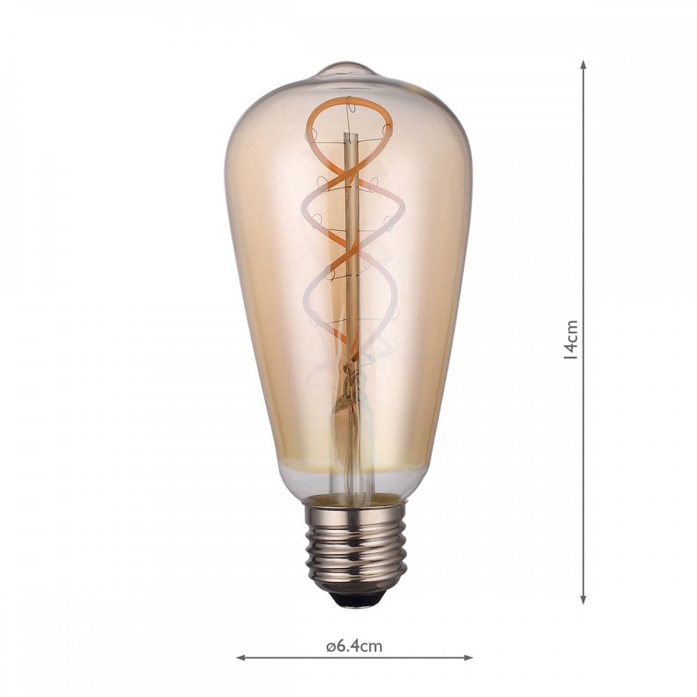 BUL-E27-LEDV-2-I E27 Vintage Rustika 4w LED Single Bulb Very Warm Dimmable
