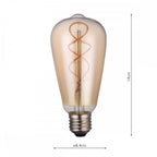 BUL-E27-LEDV-2-I E27 Vintage Rustika 4w LED Single Bulb Very Warm Dimmable