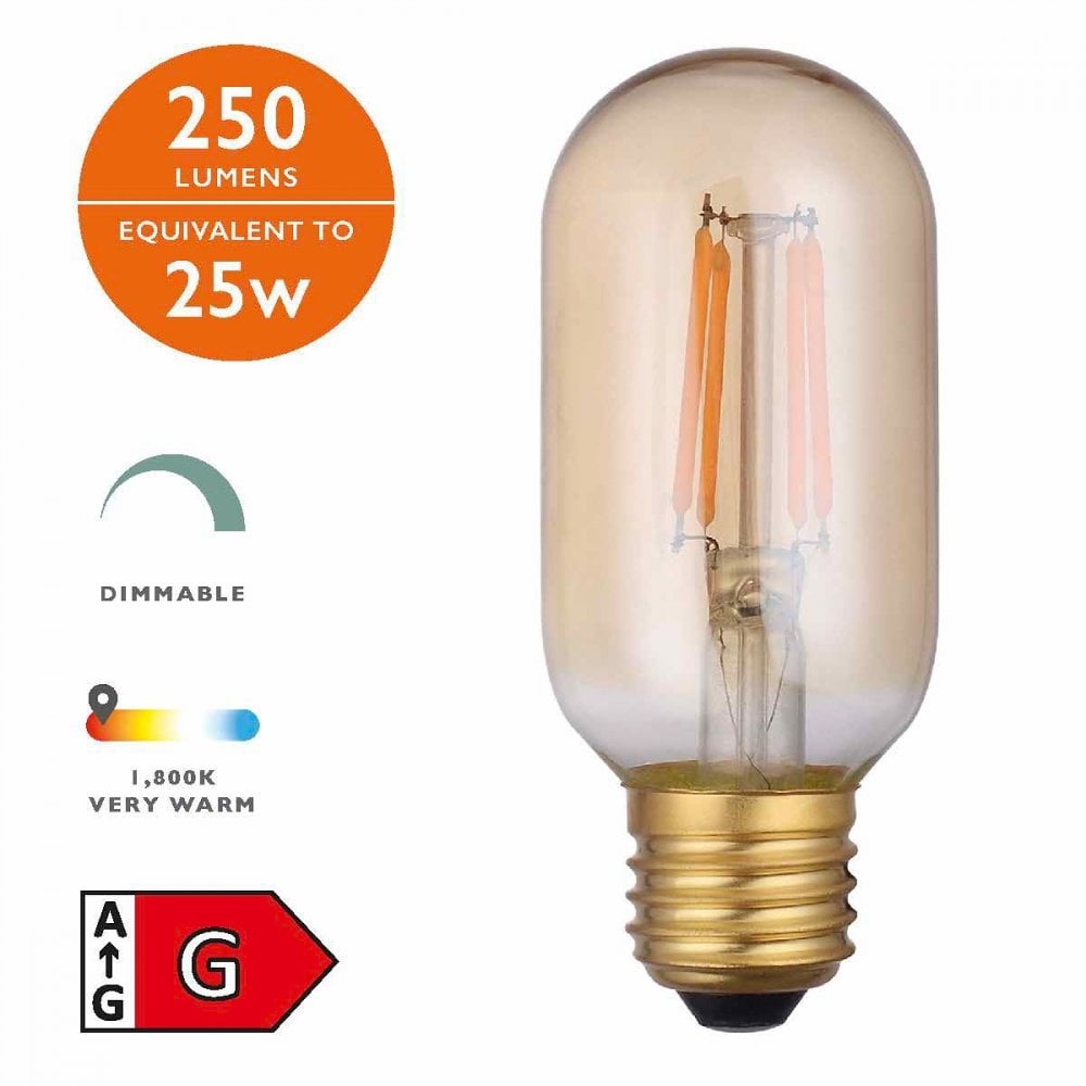 BUL-E27-LEDV-8-I E27 Vintage Valve 4w LED Single Bulb Very Warm Dimmable