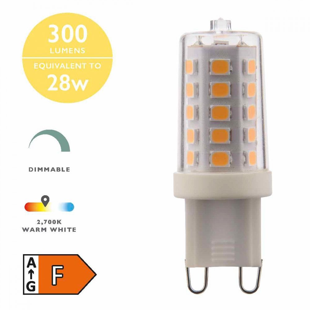 G9 Capsule 3.5w LED Single Bulb Warm White Dimmable