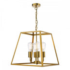 ACA8635 Academy 4 Light Lantern Natural Brass