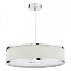 ALV1033 Alvaro 3 Light Single Pendant Polished Chrome Ivory