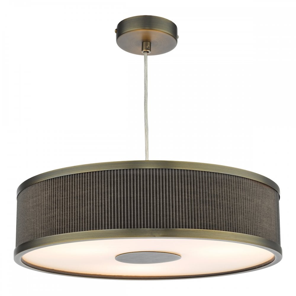 ALV1039 Alvaro 3 Light Single Pendant Antique Bronze Mushroom