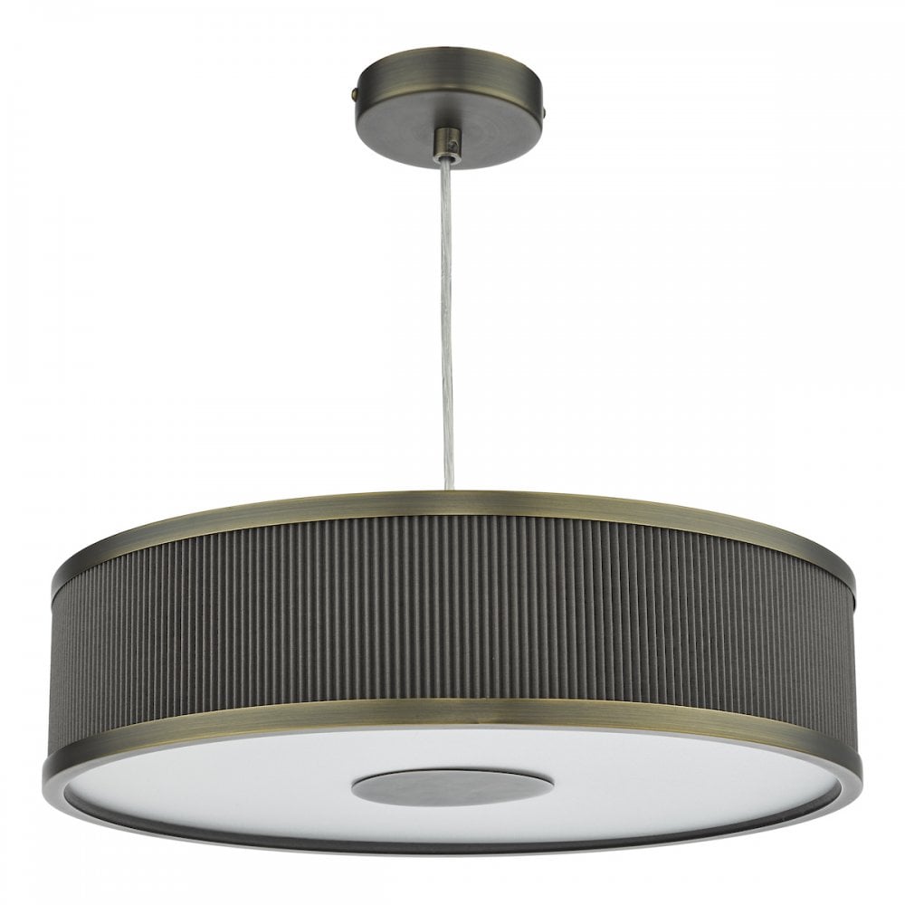 ALV1039 Alvaro 3 Light Single Pendant Antique Bronze Mushroom