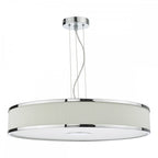 ALV1733 Alvaro 6 Light Single Pendant Polished Chrome Ivory