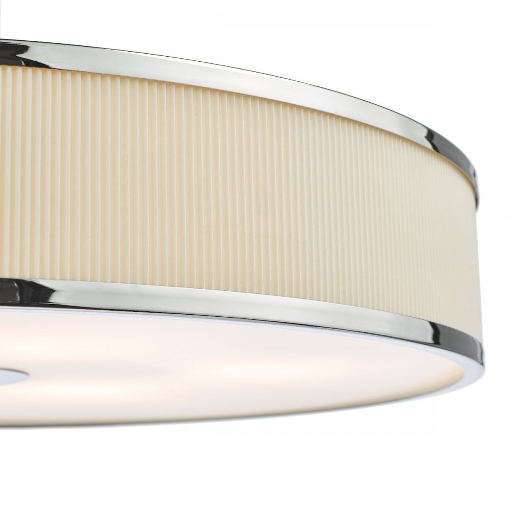 ALV1733 Alvaro 6 Light Single Pendant Polished Chrome Ivory