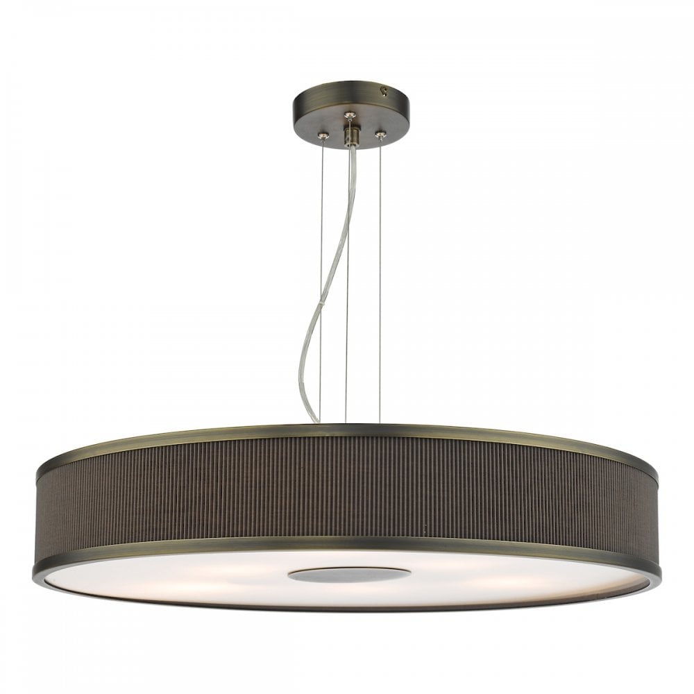 ALV1739 Alvaro 6 Light Single Pendant Antique Bronze Mushroom