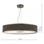 ALV1739 Alvaro 6 Light Single Pendant Antique Bronze Mushroom