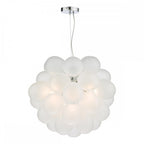 BUB0602 Bubbles 6 Light Pendant Polished Chrome Frosted Glass