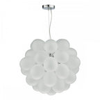 BUB0602 Bubbles 6 Light Pendant Polished Chrome Frosted Glass