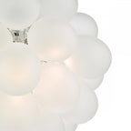 BUB0602 Bubbles 6 Light Pendant Polished Chrome Frosted Glass