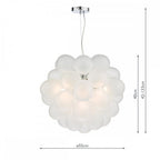 BUB0602 Bubbles 6 Light Pendant Polished Chrome Frosted Glass