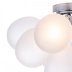 BUB5202 Bubbles 4 Light Flush Polished Chrome Frosted Glass