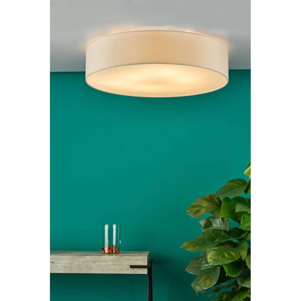 CIE4801 Cierro 6 Light Flush Taupe With Diffuser 80cm