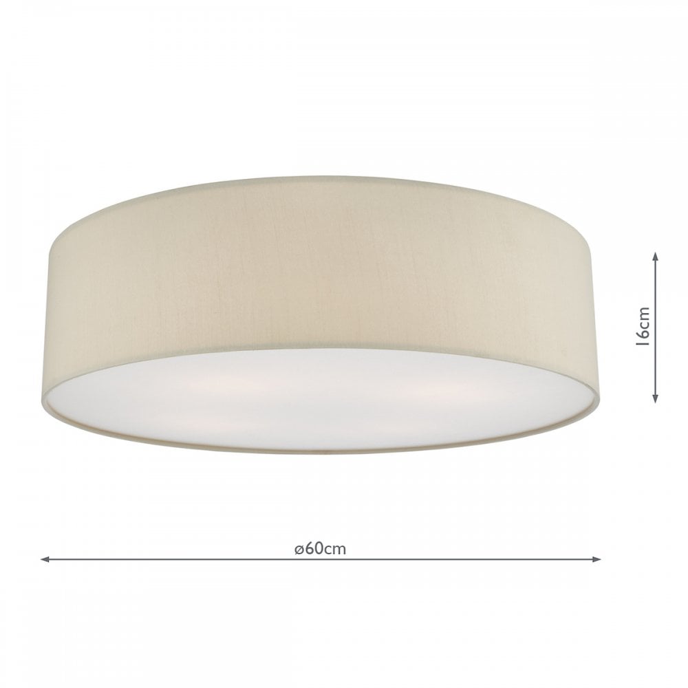 CIE5001 Cierro 4 Light Flush Taupe With Diffuser 60cm