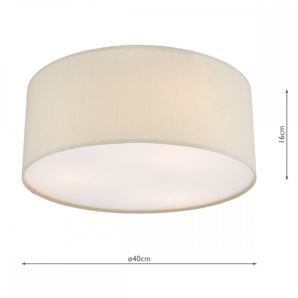 CIE5201 Cierro 3 Light Flush Taupe With Diffuser 40cm