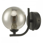 CRA0722-01 Cradle 1 Light Wall Light Matt Black Smoked Glass