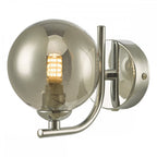 CRA0750-01 Cradle 1 Light Wall Light Polished Chrome Smoked Glass