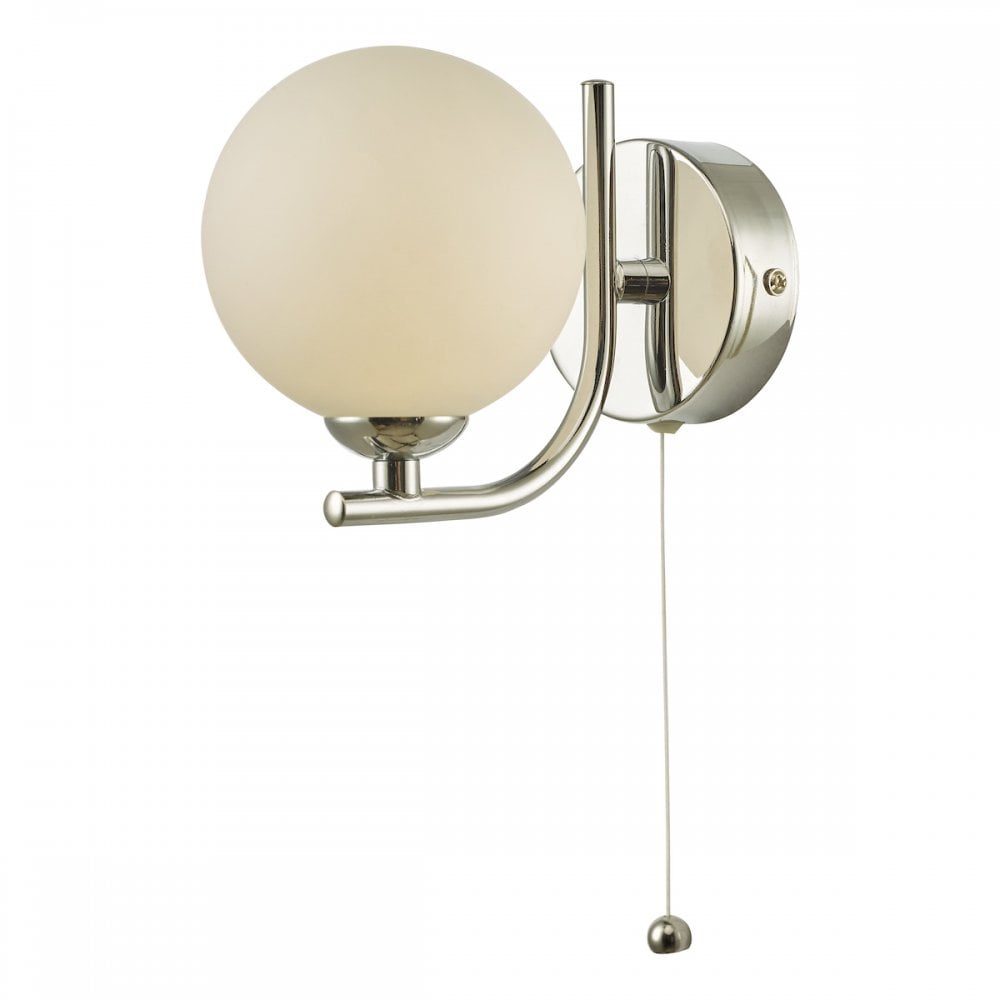 CRA0750-02 Cradle 1 Light Wall Light Polished Chrome Opal Glass
