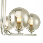 CRA5450-01 Cradle 5 Light Semi Flush Polished Chrome Smoked Glass