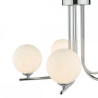 CRA5450-02 Cradle 5 Light Semi Flush Polished Chrome Opal Glass