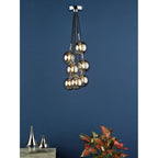 ELP342-01 Elpis 7 Light Cluster Pendant Polished Chrome Smoked Glass