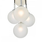 ELP342-02 Elpis 7 Light Cluster Pendant Polished Chrome Opal Glass