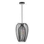 ERO0122 Ero 1 Light Single Pendant Black And Chrome