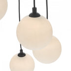 FED0522-02 Federico 5 Light Cluster Pendant Black Opal Glass