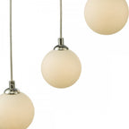 FED0550-02 Federico 5 Light Cluster Pendant Polished Chrome Opal Glass