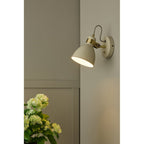 FRE0733 Frederick Single Wall Light Cream Antique Brass