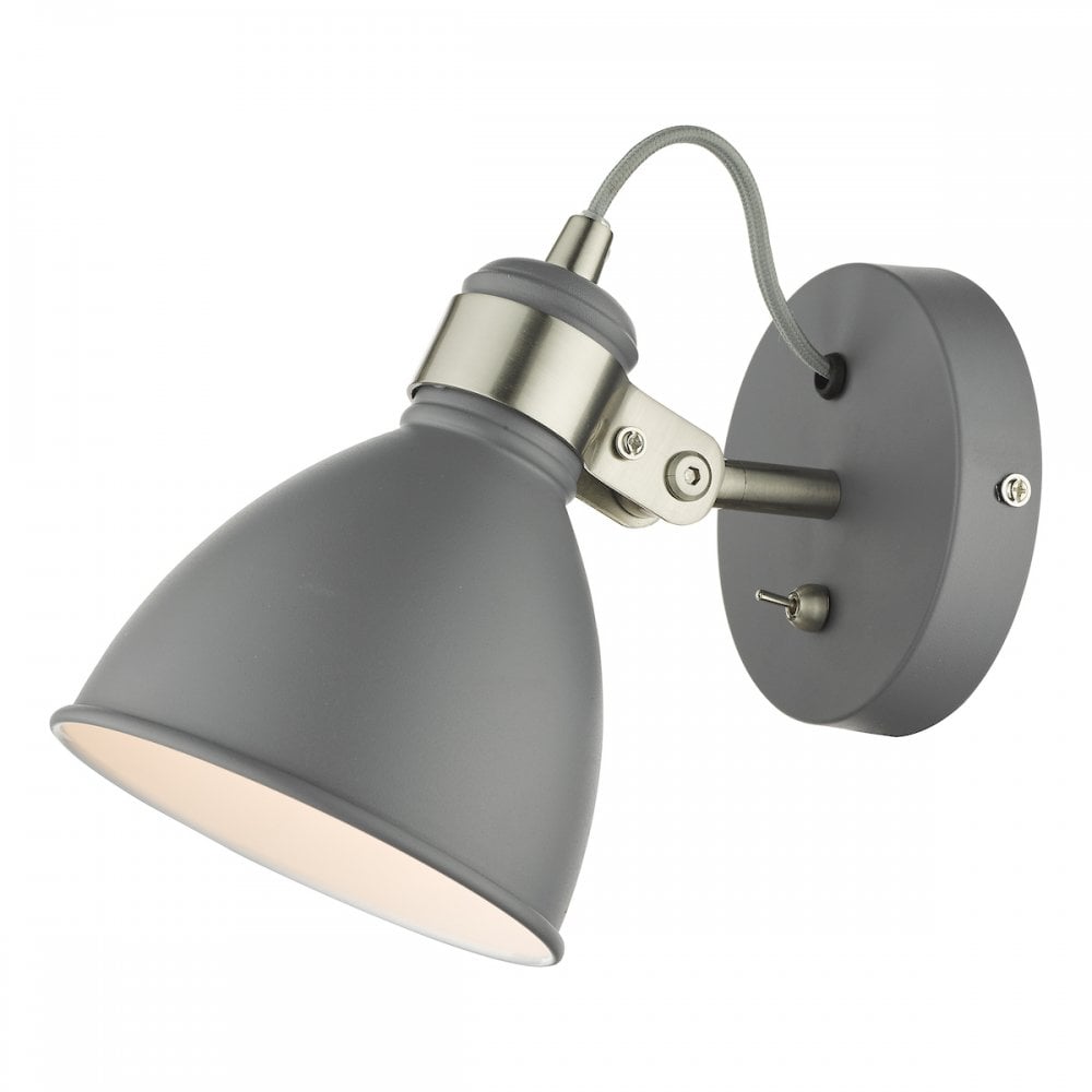 FRE0737 Frederick Single Wall Light Dark Grey Satin Chrome (S)
