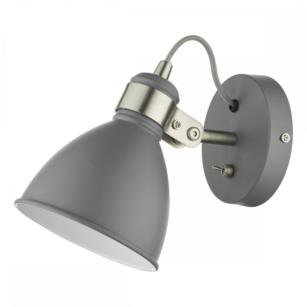 FRE0737 Frederick Single Wall Light Dark Grey Satin Chrome (S)