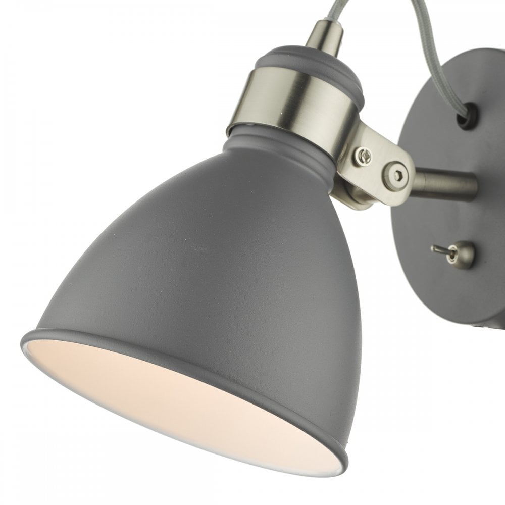 FRE0737 Frederick Single Wall Light Dark Grey Satin Chrome (S)
