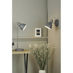 FRE0737 Frederick Single Wall Light Dark Grey Satin Chrome (S)