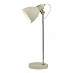 FRE4233 Frederick Task Table Lamp Cream Antique Brass