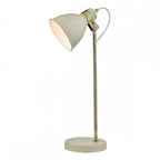 FRE4233 Frederick Task Table Lamp Cream Antique Brass