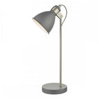FRE4237 Frederick Task Table Lamp Dark Grey Satin Chrome