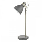 FRE4237 Frederick Task Table Lamp Dark Grey Satin Chrome