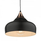 GAU0164 Gaucho 1 Light Single Pendant Black And Copper