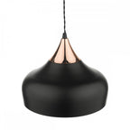 GAU0164 Gaucho 1 Light Single Pendant Black And Copper