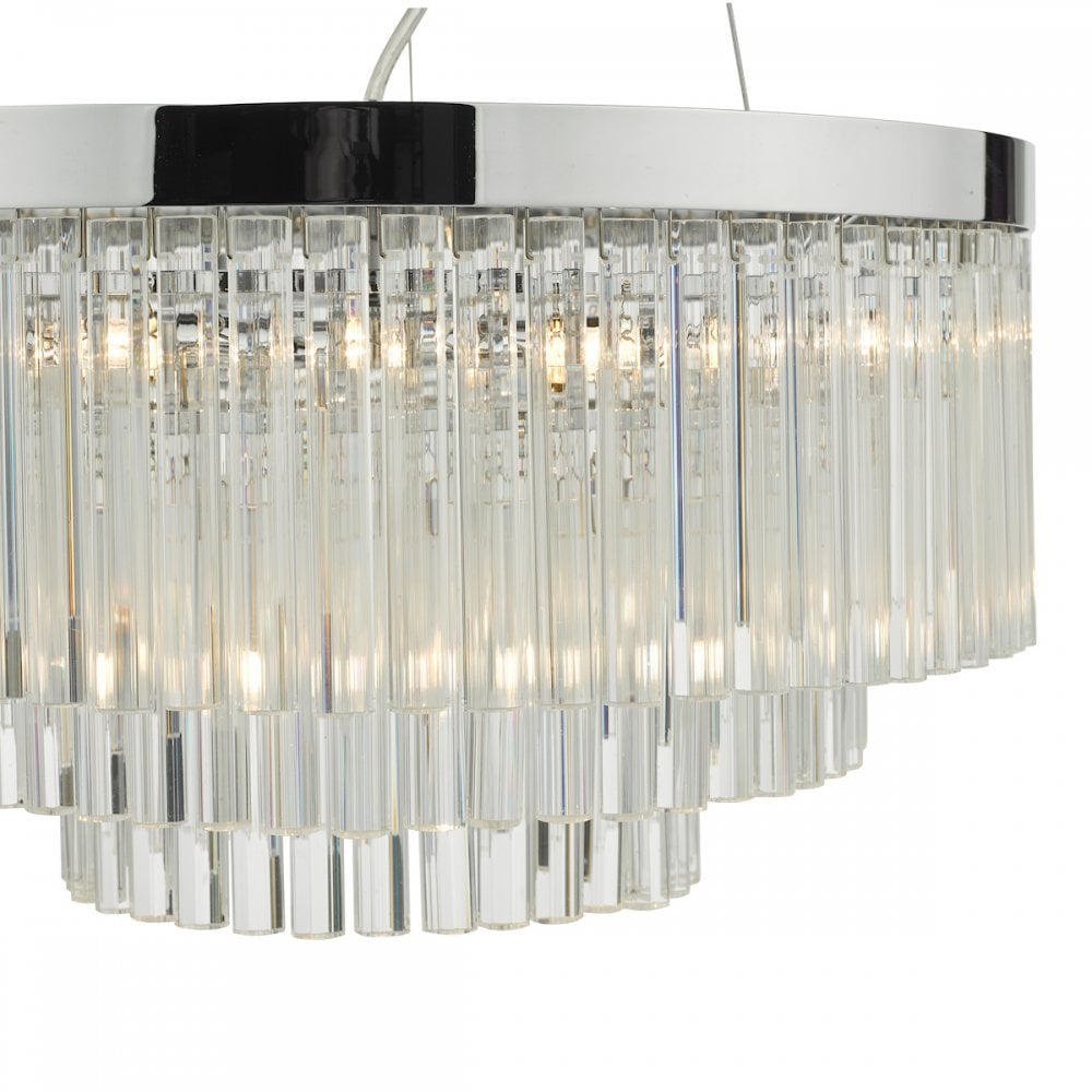 GIO0508 Giovana 5 Light Pendant Polished Chrome Clear Glass