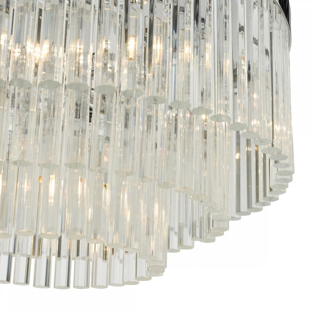 GIO0508 Giovana 5 Light Pendant Polished Chrome Clear Glass