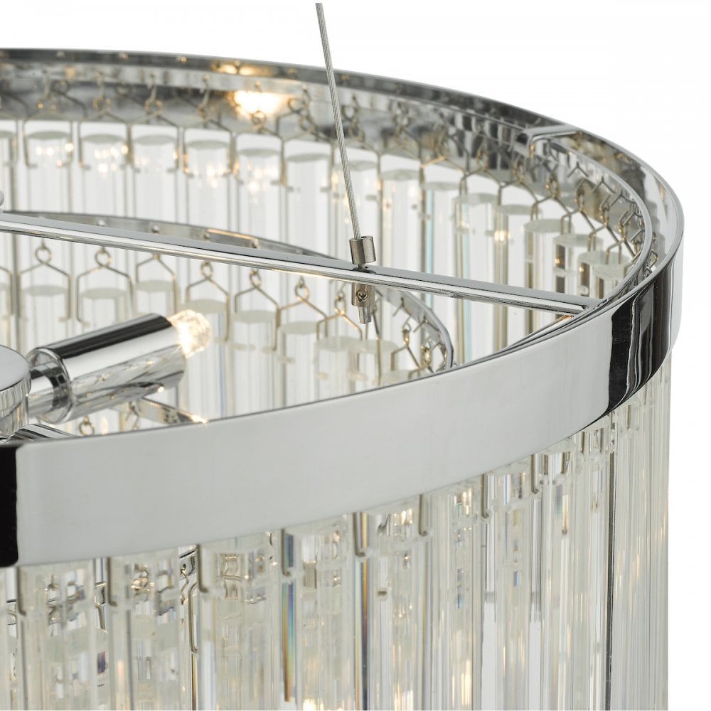 GIO0508 Giovana 5 Light Pendant Polished Chrome Clear Glass